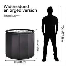 【便携式可折叠冰浴盆】PVC材质 | 无需充气 | 安装快捷 | 冷热水皆宜（运动后恢复/日常沐浴） | 轻便可折叠 | 适合旅行/居家使用 | 节省空间 | 经济实惠 | 全家适用的多功能浴缸