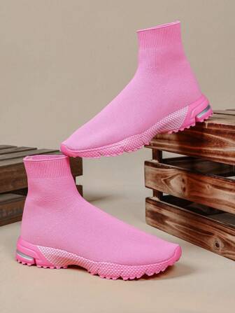 粉色时尚休闲柔软轻便一脚蹬袜子鞋，男士步行鞋，校鞋，节日礼物