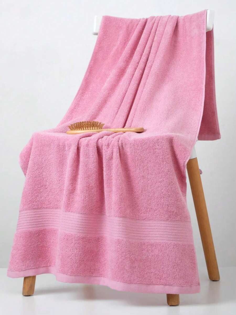 Bộ 1 khăn tắm, Nhẹ & Mỏng, Màu Hồng Trơn, Khăn tắm hình chữ nhật 70*140cm, Khăn mặt 34*74cm, Khăn tay 34*34cm, Nhanh khô, Thấm hút, Mềm mại, Thích hợp cho Phòng tắm, Nhà bếp, Du lịch, Quà tặng, Phòng tập thể dục, Bãi biển, Khách sạn, Khăn tắm Salon cho Thẩm mỹ viện, Thể thao Khách sạn, Đồ dùng thiết yếu trong gia đình, Khăn tắm, Chăm sóc da