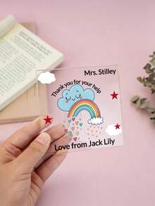 1 Peça Placa Personalizada para Professor, Presente para Ela e Ele, Presente de Apreciação ao Professor, Lembrança do Final do Semestre, Crachá de Professor Personalizado, Presente Especial para Professores, Decoração Ideal para o Escritório do Professor, Também o Melhor Presente para Professores. Presente Personalizado de Apreciação ao Professor, Adequado para Professores Femininos e Masculinos, Placa Acrílica Presente de Agradecimento ao Professor, Presente para Professor, Mentor, Assistente