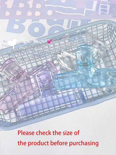 1 个透明 Pp 长尾收纳夹，用于学生文具收纳、办公文件收纳、日记本和笔记收纳，返校，返校，学校用品