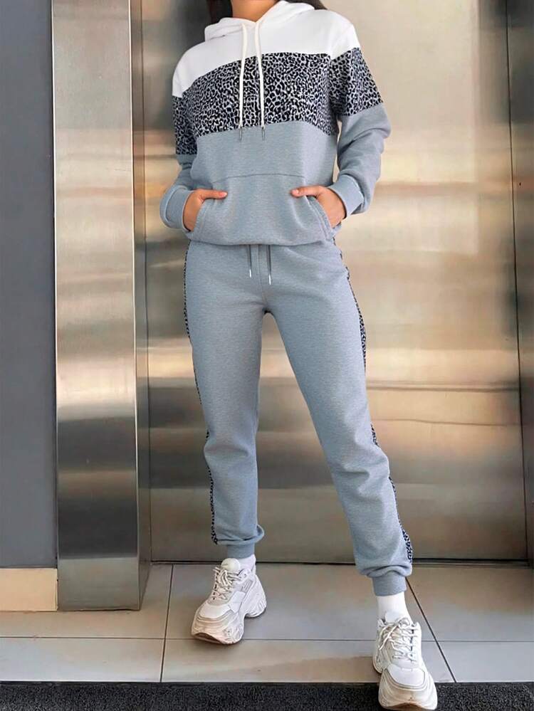 女士两件套服装 - 灰色 - 查看 2