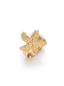 1pc Starfish Ring, Fashion Jewelry Gift For Women, Suitable For Birthday Party, Accessory For Daily Wear - starfish - View 9