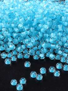 GO2CJBEADS 10克多色2毫米银线圆形洛可可玻璃种子珠，可DIY手链