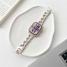 1 Stück Modische Smart Watch Armband kompatibel mit Apple Watch Armband 38/40/41/42/44/45/46/49mm, elegantes, haltbares, anti-oxidatives Edelstahl Armband in Roségold/Silber/Schwarz, kompatibel mit Apple Watch Series Ultra 2/SE/10/9/8/7/6/5/4/3/2/1, modisches Armband als Geschenkidee, geeignet als Valentinstag Geschenk für Frauen Smart Watch Zubehör