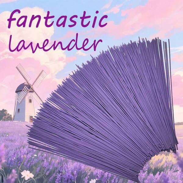 Varitas de incienso con aroma a lavanda en frasco sellado, fragancia intensa de lavanda, humo relajante, adecuado para el hogar, hotel, yoga y otros escenarios