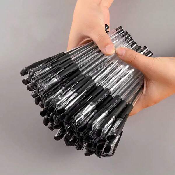10pcs Black + 20pcs Refills, Classic Ballpoint Pens, Suitable For Office & Students