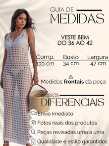 Long Crochet Beach Cover-Up With Elegant Slit. National Shipping. - 粉色 - 查看 2