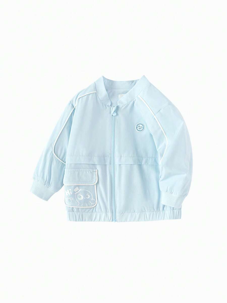 Balabala Baby Boys Jacket Autumn Casual Stylish Comfortable Chic Outfit - Light Blue - View 1