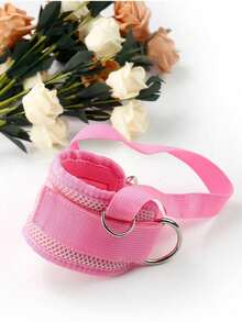 1pc Adjustable Cable Machine Ankle Strap, Comfortable Padded Ankle Cuff For Gym Workout Glute, Hamstring, Ankle Strap, Cable Machine Leg Strap - Pink - View 2