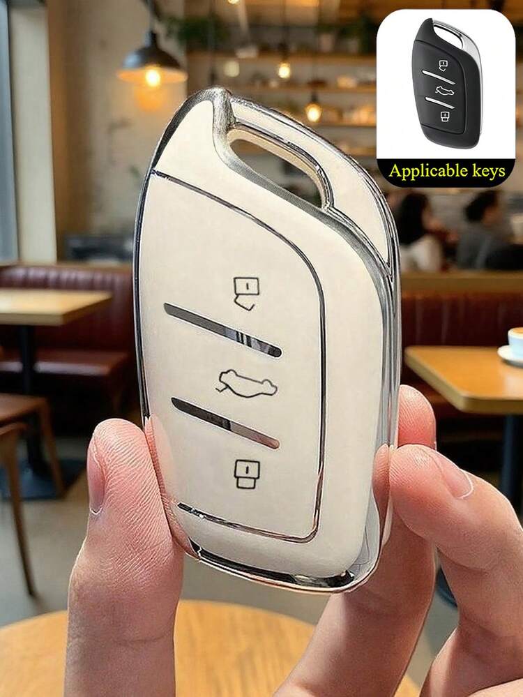 1 Pc TPU Car Smart Remote Key Case Shell Cover, Fit For MG ZS HS 5 6 EZS Keyless Auto Accessories, Protecting Your Car Keys - Multicolor - View 8