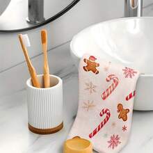 1 set/1 pièce/2 pièces Serviettes de cuisine et gants de vaisselle en forme d'homme en pain d'épices de Noël, convenant à la décoration intérieure des restaurants, cuisines et salles de bains, à la décoration de fête, aux cadeaux de vacances et pouvant également être offerts en cadeaux de Noël