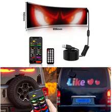 Pantalla LED de ojos grandes Luz LED de ventana trasera de tres colores para vehículos Ojo del diablo Adecuado para todo tipo de vehículos, fiesta/Navidad; Halloween; Día de los Inocentes; Año Nuevo/Regalo, iluminación festiva, decoración navideña, exhibición llamativa, iluminación temática, exhibición duradera, tecnología LED, decoración de ventana trasera, propietario de automóvil, organizador de fiestas