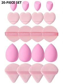 5/10/20/30/40/50/60/80PCS Makeup Tools Set Including:10PCS Makeup Sponges For Liquid Makeup+10PCS Mini Makeup Sponges For Liquid Makeup+10PCS Triangle Powder Puffs For Loose Powder And Makeup Setting+10PCS Air Cushion Powder Puffs For Facial Makeup+10PCS Mini Air Cushion Powder Puffs For Facial Concealer Makeup,Giveaways,Travel,Cheap Stuff,Travel Essential - Pink - View 14