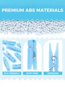 100个/50个婴儿派对衣夹游戏，幼儿男孩塑料衣夹，迷你蓝色衣夹，1.2英寸大包装，非常适合婴儿派对、性别揭晓派对装饰、婴儿礼物、DIY手工制作 - 天藍色 - 查看 9