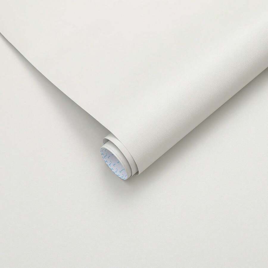 1 Roll Solid Color Premium PVC Self-Adhesive Wallpaper, Waterproof & Moisture-Proof Home Decor Wallpaper, Removable And Reusable Wallpaper For Bedroom, Living Room, Kitchen, Bathroom, Office Wall Paper Wall Stickers Room Decor Wall Decor Living Room Decor