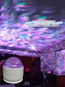 USB Powered, Wave Pattern & Aurora Projection Lamp With 24-Key Remote Control - 16 Color Changing, Starry LED, Suitable For Bedroom, Living Room, Party, Birthday, Valentine's Day Gift