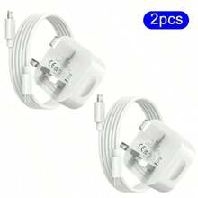 20W Fast Charging Adapter Set: 1 X UK Plug 20W Fast Charger Head + 1 X 3.3ft/100cm Fast Charging Cable, Compatible With IPhone 14 Pro Max/14 Pro/14 Plus/14/13/12/11, IPad, Series Wall Charger Adapter Suitable For Travel, Office, Dorm, And Home