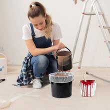 5pcs 5 Gallon Paint & Liquid Strainer Filter Bag,White Filter Bag For Hydroponics Paint Gardening