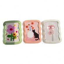 1 Pieza Marco decorativo curvo verde de 4x6 pulgadas - Exhibición de escritorio y pared con diseño de arco artístico y soporte versátil - Accesorio moderno para el hogar, elemento esencial para galería de pared, decoración de escritorio de oficina, exhibición de arte para regalo, interior de estilo bohemio, decoración de estantería minimalista para dormitorio