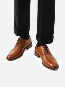 Men's Oxfords Formal Dress Shoes - Brown - View 1