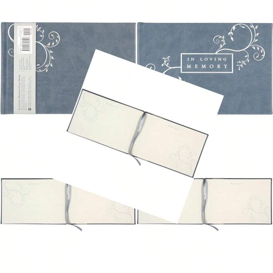 Guest Book In Loving Memory Blue