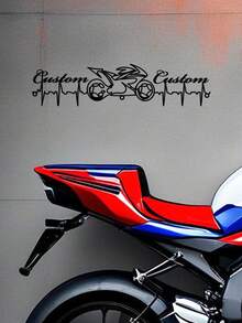 1pc Customizable Motorcycle Rider Metal Mural - Personalized Motorcycle Logo Decoration - Art Style Reusable Decorative Metal Mural - Suitable For Porch, Courtyard, Garden, Office, Negotiation Room, Birthday Gift, Graduation Gift, Perfect Gift For Motorcycle Enthusiasts - Multicolor - View 6
