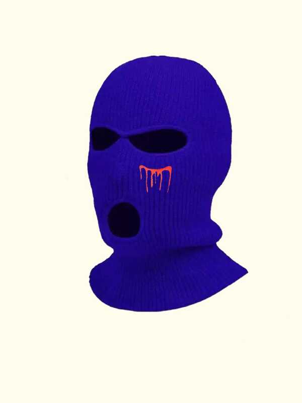 1pc Fahison Balaclava 3 Hole Ski Mask Embroidery Mask Full Face Mask Winter Hat Party Mask Limited Embroidery Gifts