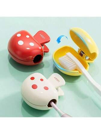 1/3 piezas Tapa de cepillo de dientes con forma de hongo, protector de cabezal antipolvo para cepillo de dientes de viaje, caja de almacenamiento portátil para el hogar y el aire libre, artículo de higiene esencial para volver a la escuela, uso diario y cuidado sobre la marcha, ligero, compacto, se ajusta a la mayoría de los cepillos de dientes estándar, ideal para equipaje, bolsa de gimnasio y paquete familiar