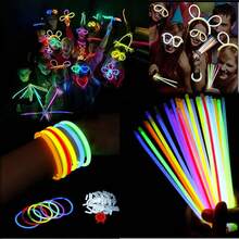 1 Mixed Color 50 Sticks/Bucket Atmosphere Fluorescent Prop, Glowing Rainbow Fluorescent Stick, Non Battery, Suitable For Halloween, Christmas, New Year's Parties, Weddings, Carnivals, Concert Celebrations, Neon Events, Camping Party Decoration Night Dance - Multicolor - View 4