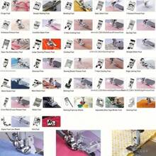 Set picioruș presor pentru mașină de cusut 11/16/32/42/48/52 buc. Compatibil cu Brother, Baby Lock, Singer, Janome și majoritatea mașinilor de cusut cu tijă joasă, Kit complet picioruș presor pentru mașină de cusut, Accesorii de cusut pentru mașini de cusut de acasă, Piese pentru mașini de cusut, Accesorii de cusut DIY