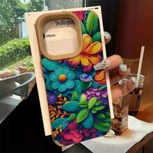 Color Diseño floral Teléfono con lente alta 14 Pro 16 Plus X 15 XS 13 11 12 Todo incluido Cuero sintético suave - Colores mixtos 1 - Ver 4