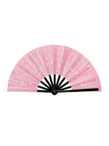 Haus Hana 女士大号亮面手扇，派对风格折扇，生日主题表演及节日舞会礼物，复古布艺扇，武术扇 - 大号折扇，中国功夫太极舞夏季手扇，男女通用表演舞蹈装饰太极折扇，节日夏季礼物 - 彩色 - 查看 23