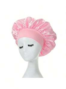 1pc Mulberry Silk Sleep Cap, Satin Hair Wrap, Soft Elastic Waist Mulberry Silk Pajamas, Silk Hair Turban Suitable For Curly Hair Home Bathroom Decor Fall Decor Back To School Blush PinkBlush Pink