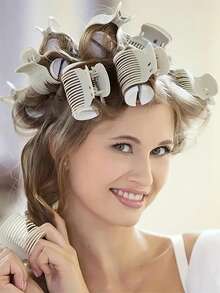 12pcs Professional Curling Rollers, Durable Plastic Hair Styling Clips, 6 Rollers & 6 Clips, Salon-Grade Curling Tools For DIY Hair Design, No Heat Required, Easy To Use And Convenient, Hair Styling Accessories | Stylish Hair Accessory | Durable Plastic Rollers, Hair Styling Tools, Hair Accessories, Hair Styling Kit, Hair Tool Kit, Home Beauty Women Accessory Gifts