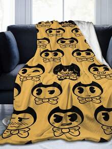 Bendy Flannel Blanket For Girls And Boys, Anime Gift Cover Blanket, Comfortable Plush Flannel Fleece Printed Blanket, Double Blanket, Lightweight Plush, Suitable For Bed Decoration 50x40inch