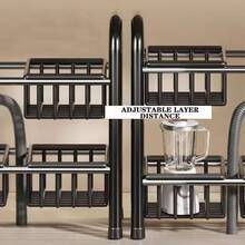 Extendable Sink Shelf Adjustable Under Sink Rack Storage Organiser For Bathroom Kitchen  Racks - Black - View 6