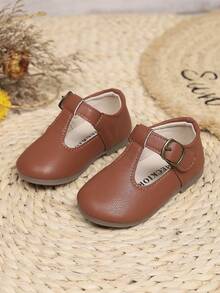 1 Paar Mädchen Einfarbige Bequeme Weiche Sohle Flache Prinzessin Schuhe, Geeignet für Frühling und Sommer