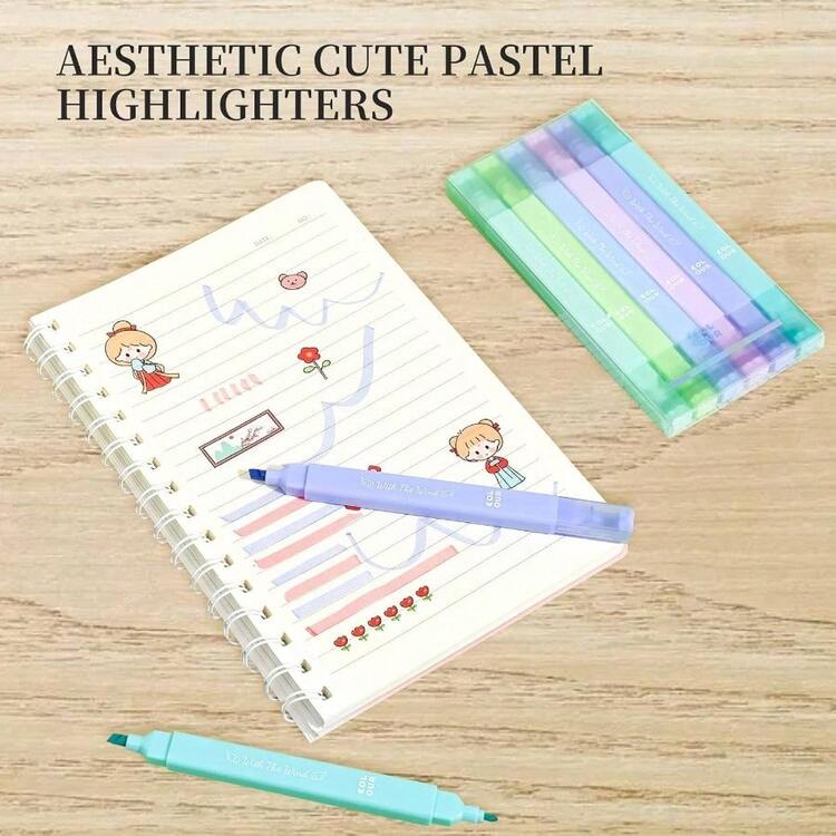 6 Pack Bible Highlighters And Pens No Bleed Aesthetic Cute Highlighters, Assorted Colors Quick Dry Marking Pen Study Journaling Office School Supplies - 最初的 - 查看 7