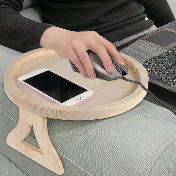 Supporto per vassoio in legno fatto a mano, adatto per tavolo da divano, molto adatto per spazi piccoli, tavolo fissato automaticamente, un ottimo regalo per famiglia e amici!