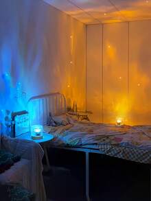 1pc Bedroom RGB Night Light With Dynamic Lighting Effect, Cylindrical Water Wave Design, Bedroom Ambiance Lighting, Projection Lamp, USB Powered, 3 Colors/16 Colors Options, Rotatable Light Color, Suitable For Birthday Photo, Outdoor Camping, Bedroom, Room, Corridor, Home Decor, Christmas Decor, Christmas Lights, Christmas, Home Decor Living Room, Lamp, Lighting