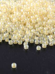 GO2CJBEADS 10克多色2毫米银线圆形洛可可玻璃种子珠，可DIY手链