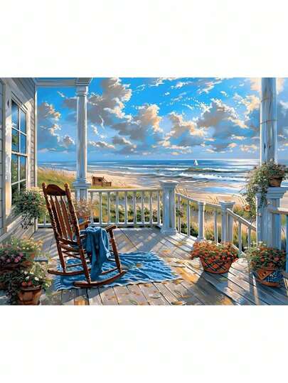 Paint By Number For Adults Beginner, DIY Gift Canvas Painting Kits, A Pleasant Afternoon Oil Painting Kit, DIY Paint Adult Crafts For Gift Home Wall 16x20inch
