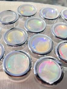 0.3g/Pc Gold Holographic Chameleon Nail Powder, DIY Nail Art Decorative Optical Color Changing Nail Powder - 彩色 - 查看 3