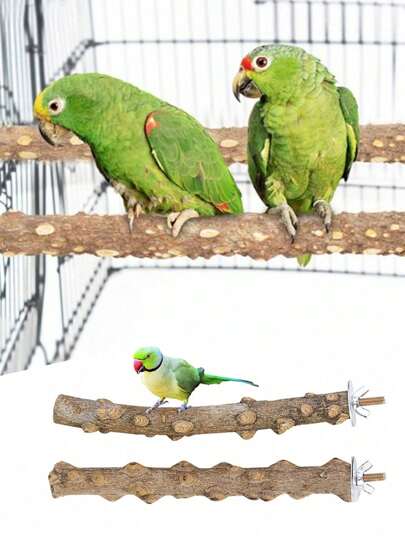 2/3/5 Pcs Bird Perch 10 Cm Natural Thorn Wood Parrot Claw Grinding Stick Cage Platform Toy Cage Accessories Suitable For Tiger Parrots, Long-Tailed Parrots, Cockatoos, Lovebirds