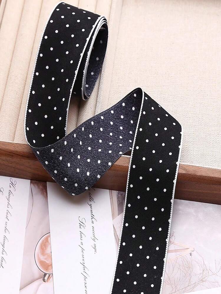 1 Yard Smooth Dot Printing Ribbon DIY Bow Hair Accessories Clothing Top Hat Accessories Gifts Flower Packaging Polka Dot Ribbon - Multicolor - View 12