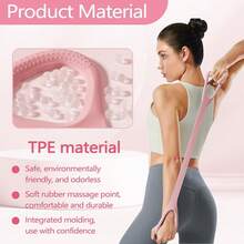 1 stuk 8-armige weerstandsband, weerstandsband voor dames, fitnessapparaat, latex schouder- en nekrekband, elastisch touw, rug, meerdere kleuren, sportschool