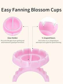 50/100/200pcs Round Eyelash Extension Glue Rings, Eyelash Glue Fixator, Flare Lash Trays, Eyelash Extension Supplies - Multicolor - View 3
