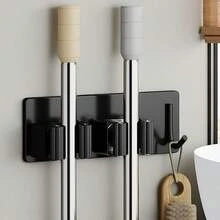 1个装扫帚架，壁挂式304不锈钢拖把架 - 家用洗衣房、厨房、衣橱、车库收纳整理重型实用架 - 耙子、铲子、园艺工具收纳架浴室配件 - 彩色 - 查看 18