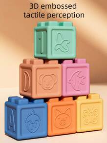 Klocki dla niemowląt, klocki dla maluchów, zabawki do układania i budowania dla niemowląt, 16.08.2024 Miękkie i edukacyjne klocki – cyfry, kształty, klocki na baby shower, kolory, zwierzęta – jeden, dwa, ściśnij – 6 miesięcy +, zabawki do układania dla maluchów w wieku 1-3 lat, losowy kolor